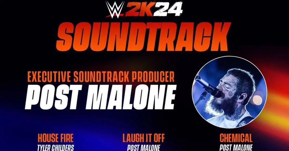 Post Malone Mengkurasi Soundtrack dan Karakter di WWE 2K24 - GameInWord